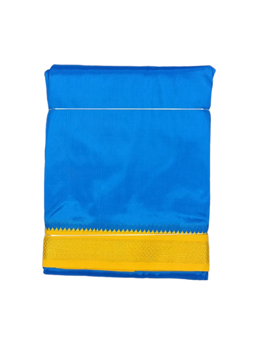 EXD693 Men's Traditional Premium Art Silk Color Dhoti Ganga Jamuna May