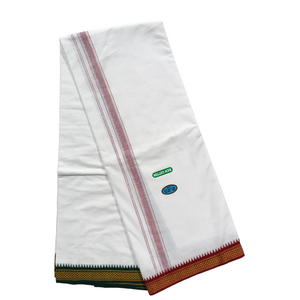 EXD781 Exclusive Dhoties Pure cotton dhoti with thick fabric and the border design differs size 2.25 Mtrs (4.50 Mulam)…