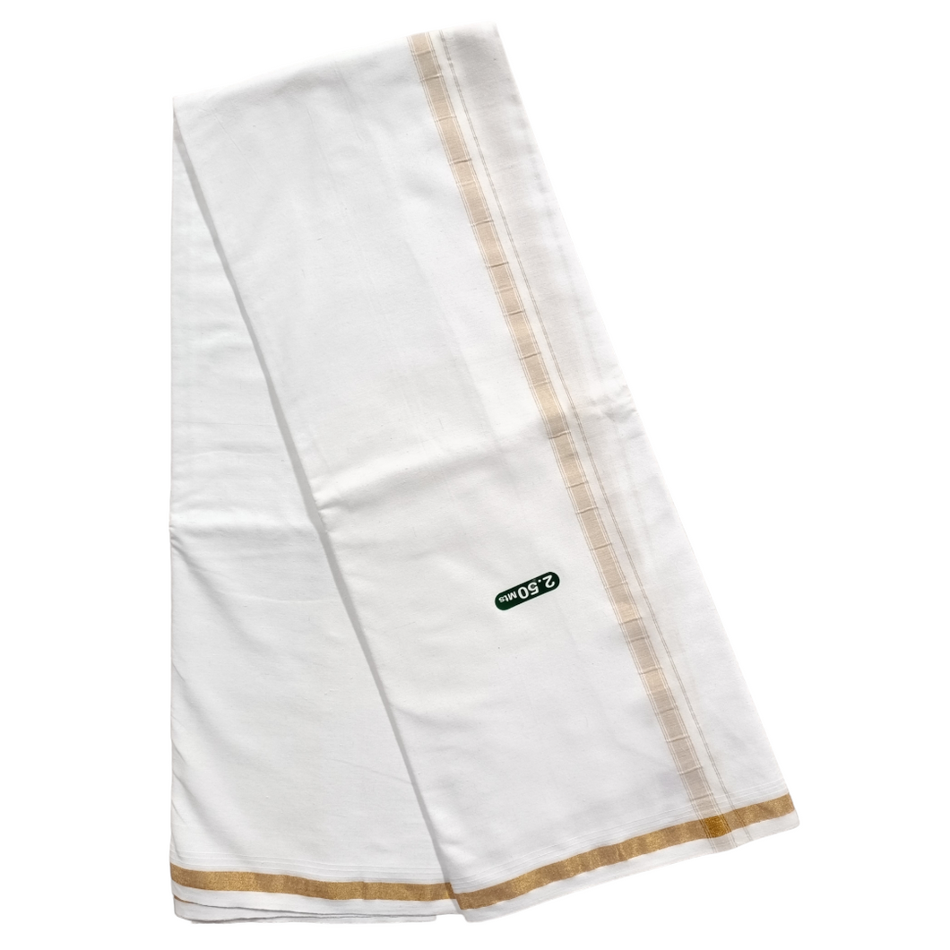 EXD780 Exclusive Dhoties Pure cotton dhoti with thick fabric and the border design differs size 2.5 Mtrs (5 Mulam)…