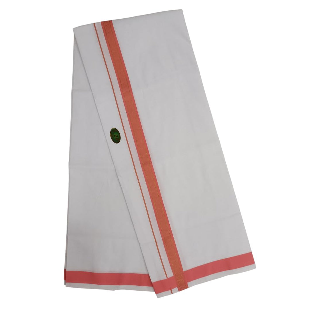 EXD778 Exclusive Dhoties cotton dhoti size 2 Mtrs (4 mulam) with 1