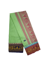 Exclusive Dhoties Pure Cotton Dhoti With 5" Designe Munthi with 5" Jaquard Border Size 9x5(4.1 Mtrs Dhoti +2.50 Mtrs Angavastram)