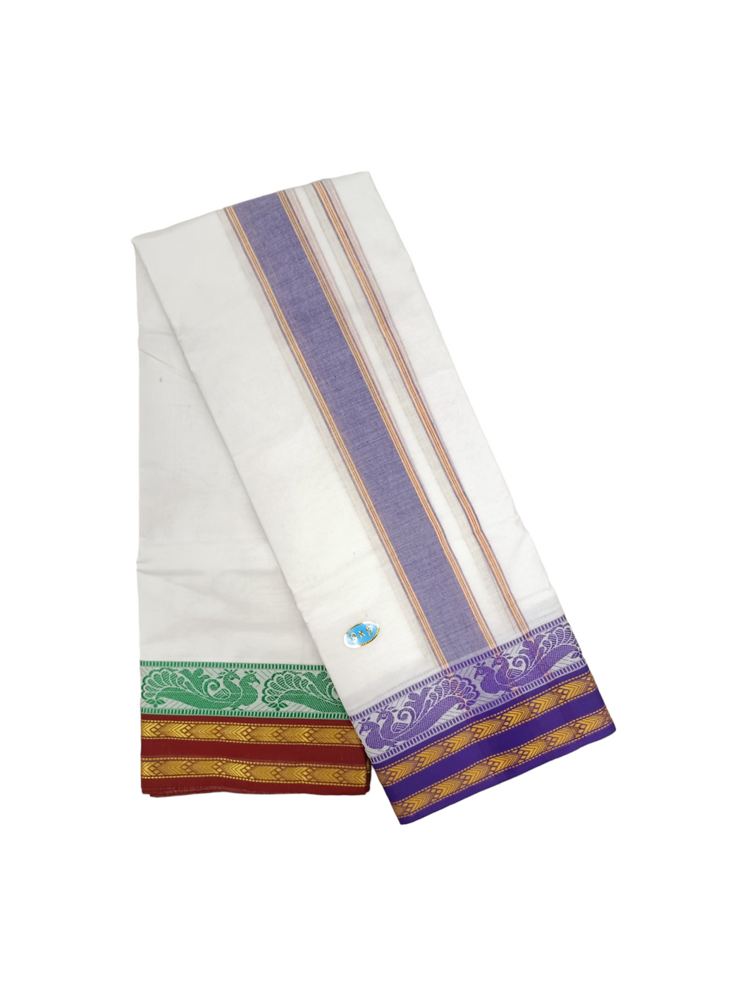 Exclusive Dhoties Pure cotton white dhoti with 5