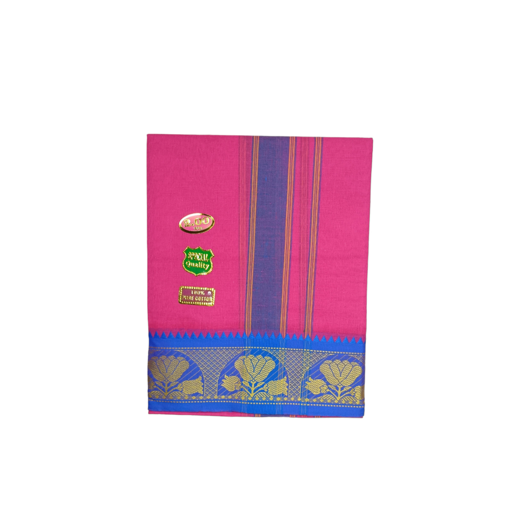 EXD761 Pure cotton dhoti with 3