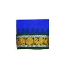 EXD762 Exclusive Dhoties Art silk dhoti with 5" Inch temple tower thalamboo border in size 2 mtrs (4 mulam Lungi size)