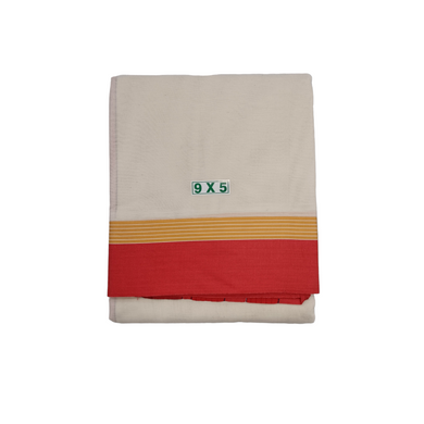 EXD774 Exclusive Dhoties 100% Pure cotton dhoti half white with 4
