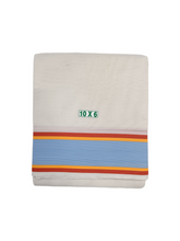 Exclusive Dhoties Half white pure cotton Dhoti with 3" polyester border Size 10x6(4.62Mtr Dhoti with 2.77Mtr Angavastram)