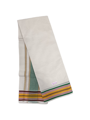 Exclusive Dhoties Half white pure cotton Dhoti with 3