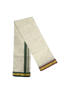 Exclusive Dhoties Art Silk Polysters Dhoti Size 8x4(3.60 Mtrs Dhoti+2 Mtrs Angavastram)