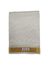 EXD803-Exclusive Dhoties Premium Art Silk Embossed Dhoti And Angavastram With Copper Border