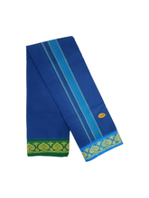 Exclusive Dhoties Men's Traditional Pure Cotton Dhoti With 3" inch Jacquard Polyester Border Color Dhoti Size 8 Mulam(3.60 Mtrs)