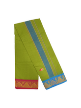 Exclusive Dhoties Men's Traditional Pure Cotton Dhoti With 3" inch Jacquard Polyester Border Color Dhoti Size 8 Mulam(3.60 Mtrs)