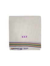 Exclusive Dhoties Half white unbleached cotton With 1" seer line Border Size (4Mtrs Dhoti 2 Mtrs Angavastram)