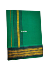 EXD643 Men's Pure Cotton Lungi in Three Rudrahsham Or Star Borders in Size 2 Mtrs Single Vesti- 4 Muzham