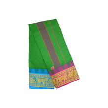 Exclusive Dhoties Men's Traditional Pure Cotton Dhoti With 7" inch Jacquard Polyester Border Color Dhoti Size 9X5 (or) 4.15 Mtr Dhoti with 2.30 Mtr Angavastram