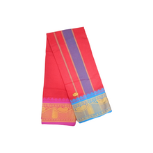 Exclusive Dhoties Men's Traditional Pure Cotton Dhoti With 7" inch Jacquard Polyester Border Color Dhoti Size 9X5 (or) 4.15 Mtr Dhoti with 2.30 Mtr Angavastram