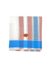 Exclusive Dhoties 100% Pure cotton dhoti half white with 2" cotton border size 9x5 (4.1 Mtrs Dhoti + 2.5mtrs Angavastram)