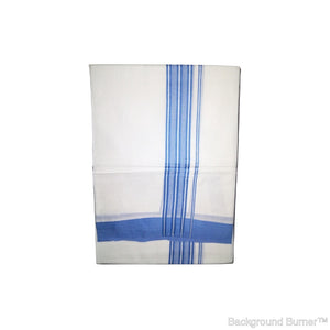EXD262 Mens Dhoti With Velcro and Pocket on Plain Border Bleach Dhoti Size Mulam 8 (or) 3.60 Mtr Dhoti