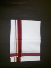 EXD264 Mens Dhoti With Velcro and Pocket on Bleach Dhoti Size 4 Mulam / 2 Mtr