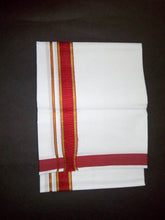 EXD264 Mens Dhoti With Velcro and Pocket on Bleach Dhoti Size 4 Mulam / 2 Mtr