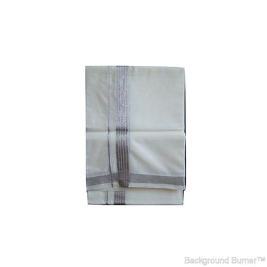 EXD316 Men's Traditional Dhoti With Velcro and Pocket on Bleach Dhoti Size Mulam 9 (or) 4.1Mtrs