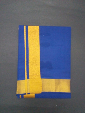 EXD388 Men's Trendy Border Dhoti With Velcro and Pocket on Colour Dhoti Size Mulam 4 / 72 Inches
