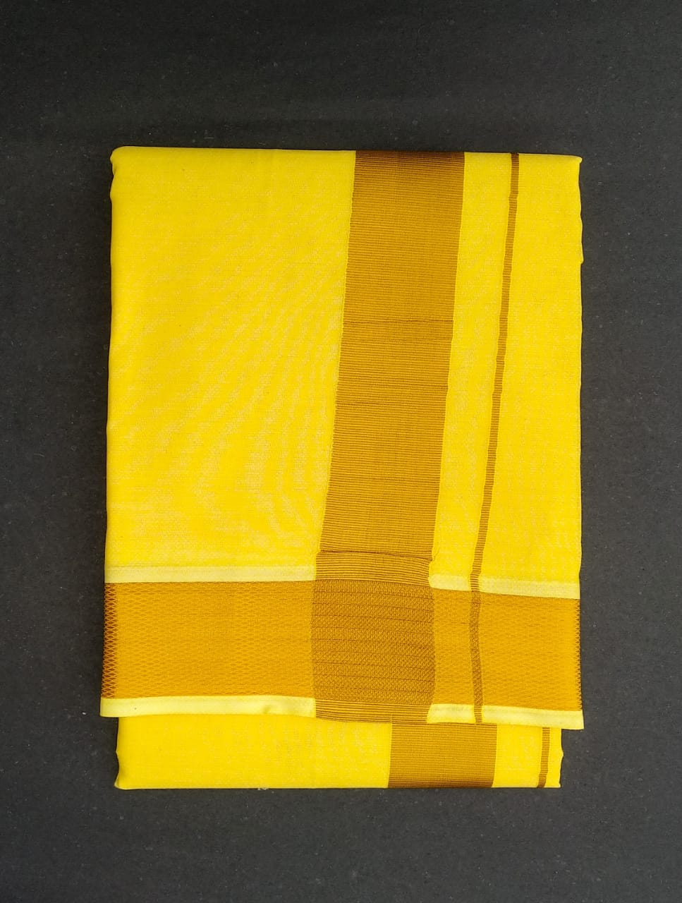 EXD388 Men's Traditional Dhoti With Zari Border on Colour  Dhoti Size Mulam 9X5 (or) 4.15 Mtr Dhoti with 2.30 Mtr Angavastram
