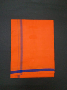 EXD391 Men's Trendy Border Dhoti With Velcro and Pocket on Colour Dhoti Size 4 Mulam / 2 Mtr