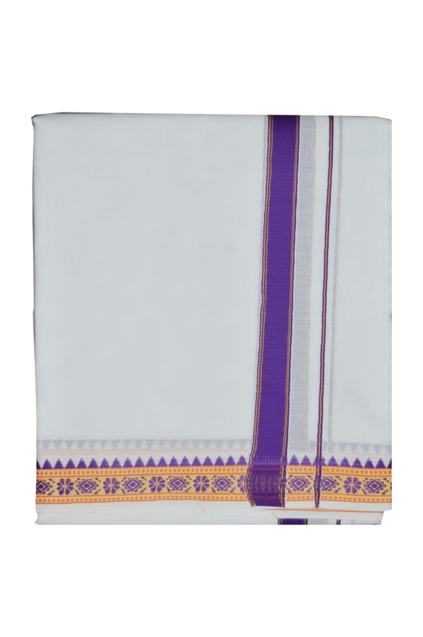 EXD433 Mens Trendy Dhoti With Velcro and Pocket on Bleach Dhoti Size Mulam 8 (or) 3.60 Mtr Dhoti