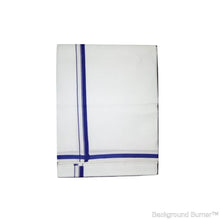 EXD474 Men's Trendy Border Dhoti With Velcro and Pocket on Bleach Dhoti Size 4 Mulam / 2 Mtr