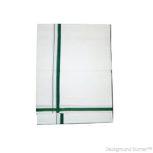 EXD474 Men's Trendy Border Dhoti With Velcro and Pocket on Bleach Dhoti Size 4 Mulam / 2 Mtr