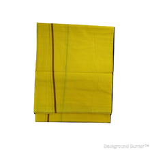 EXD493 Men's Trendy Border Dhoti With Velcro and Pocket on Colour Dhoti Size 4 Mulam / 2 Mtr