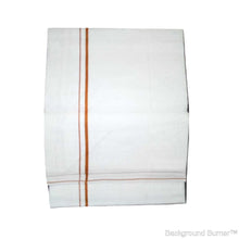 EXD507 Men's Trendy Border Dhoti With Velcro and Pocket on Bleach Dhoti Size Mulam 8 (or) 3.60 Mtr Dhoti