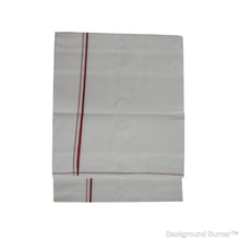 EXD507 Men's Trendy Border Dhoti With Velcro and Pocket on Bleach Dhoti Size Mulam 8 (or) 3.60 Mtr Dhoti
