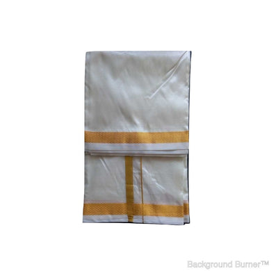 EXD519 Men's Trendy Semi Silk Dhoti With Velcro and Pocket on Sandal Dhoti Size Mulam 8 (or) 3.60 Mtr Dhoti