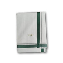 EXD658 Men's Traditional Cotton Dhoti With 1 inch Polyester Plain Border Bleached White Dhoti Size 9X5 (or) 4.15 Mtr Dhoti with 2.30 Mtr Angavastram