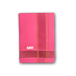 EXD669  Men's Pure Cotton Dhoti With 2"inch Plain Border Dhoti (Size 9x5)