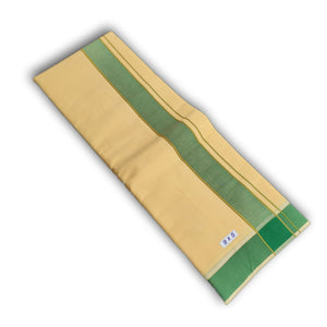 EXD669  Men's Pure Cotton Dhoti With 2"inch Plain Border Dhoti (Size 9x5)