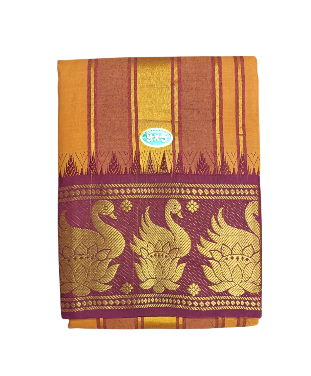 EXD697 Men's Traditional Pure Cotton 100s Premium Colour Dhoti with 8