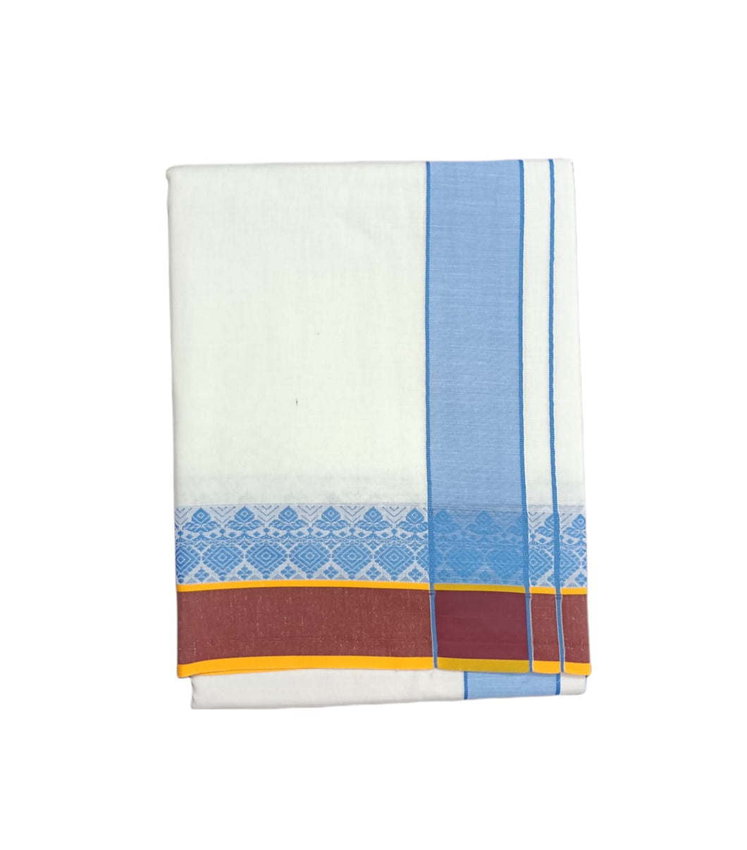 EXD703 Men's Traditional Pure Cotton Dhoti With 4