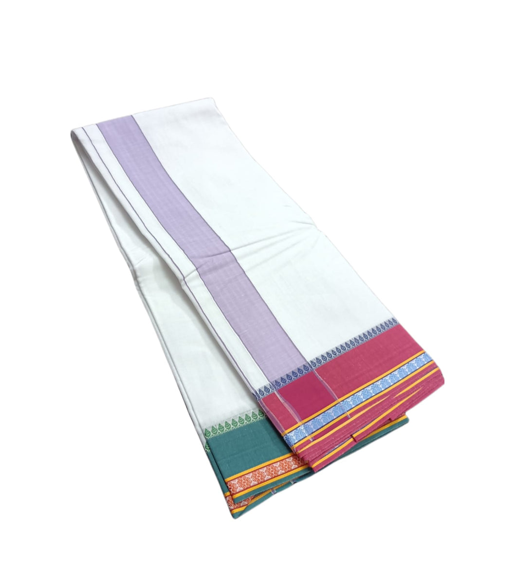 EXD705 Men's Traditional Pure Cotton Dhoti With 3