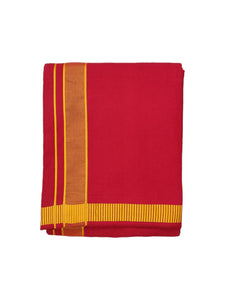 EXD734 Men's Traditional Cotton Color Dhoti With Color Border Size 9X5 (or) 4.15 Mtr Dhoti with 2.30 Mtr Angavastram