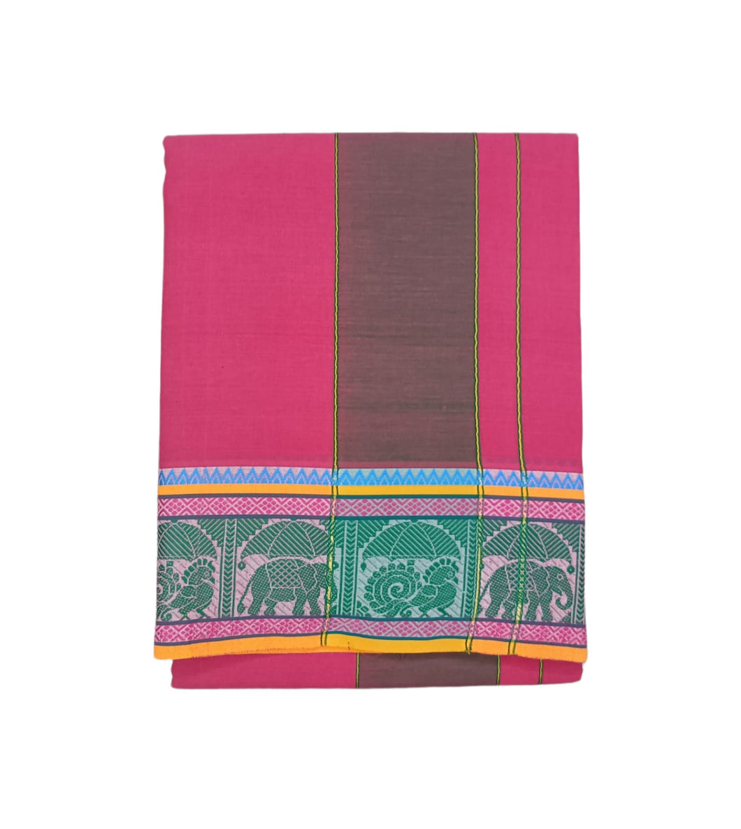 EXD735 Men's Traditional Cotton Color Dhoti With 4