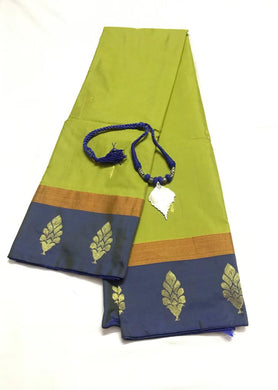 EXL001 Exclusive Dhoties Arani Silk Buttis Work Saree with Matching German Metal Pendent Necklace for Women and Girls