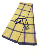 EXL011 Exclusive Dhoties Arani Silk Checked Design Saree with Matching German Metal Pendent Necklace for Women and Girls