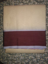 EXD282 Men's 100% Pure Cotton With Cotton Border / Unbleach Dhoti Size Mulam 10X6 (or) 4.62Mtr Dhoti with 2.77Mtr Angavastram