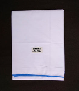 Pure Cotton White Lungi Size 2 Mtrs X 1.20 Mtrs