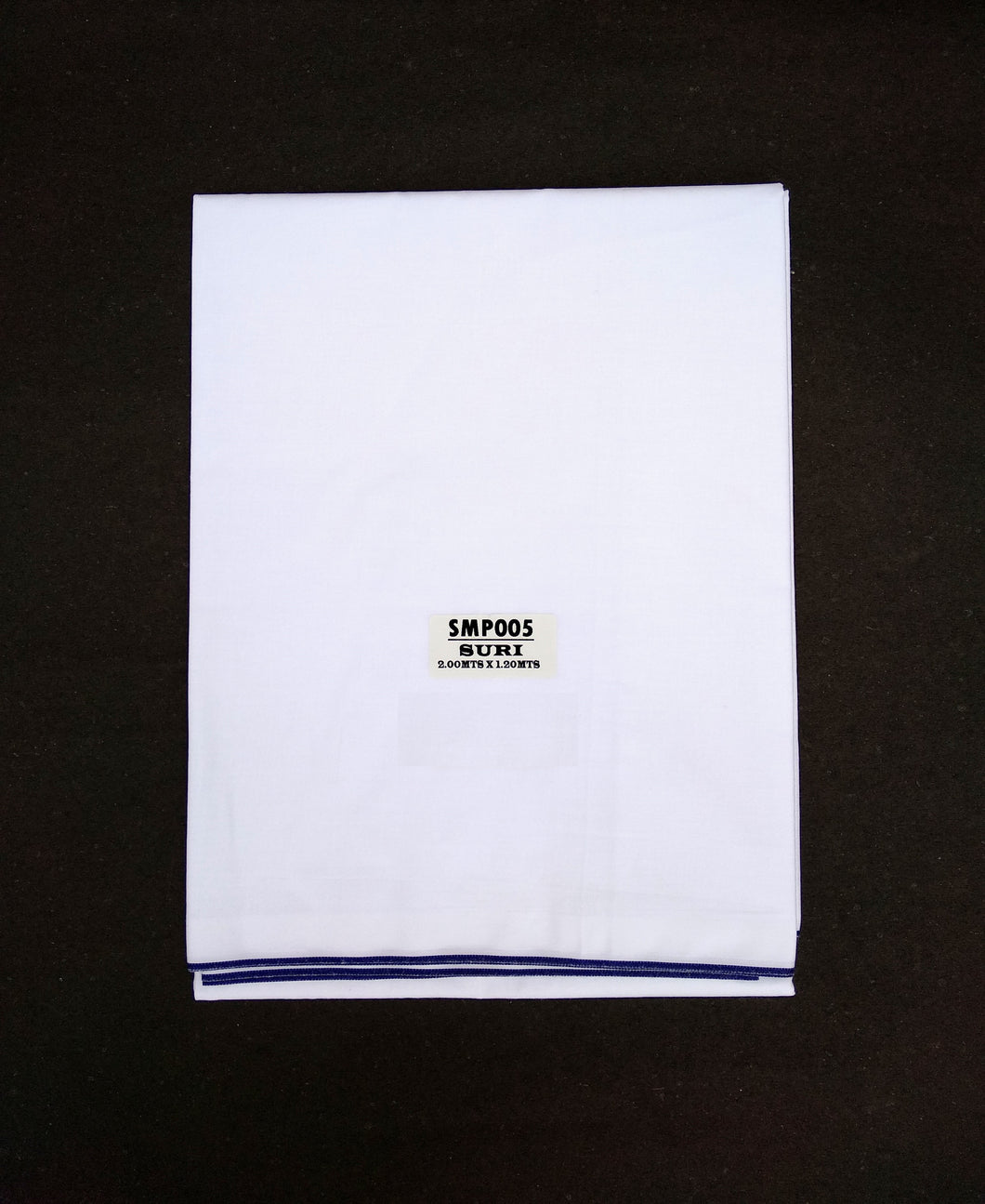 EXD523 Pure Cotton White Lungi Size 2 Mtrs X 1.20 Mtrs