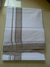 EXD300 Men's Cotton Traditional Dhoti With Velcro and Pocket on Bleach Dhoti Size Mulam 9 (or) 4.1Mtrs Double Dhoti